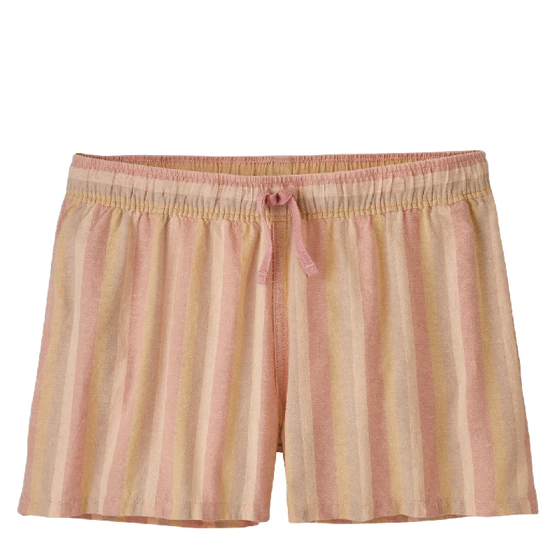 Patagonia Womens Island Hemp Baggies Shorts 3 inch Cali Stripe / Sunfade Pink