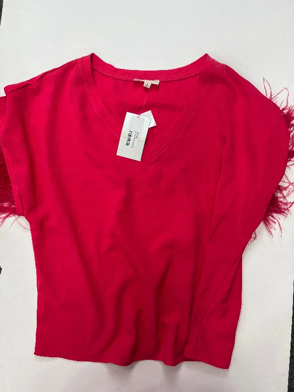 Pink Top Short Sleeve Ee Some NWT, Size L