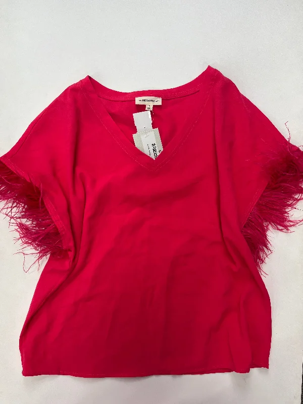 Pink Top Short Sleeve Ee Some NWT, Size S