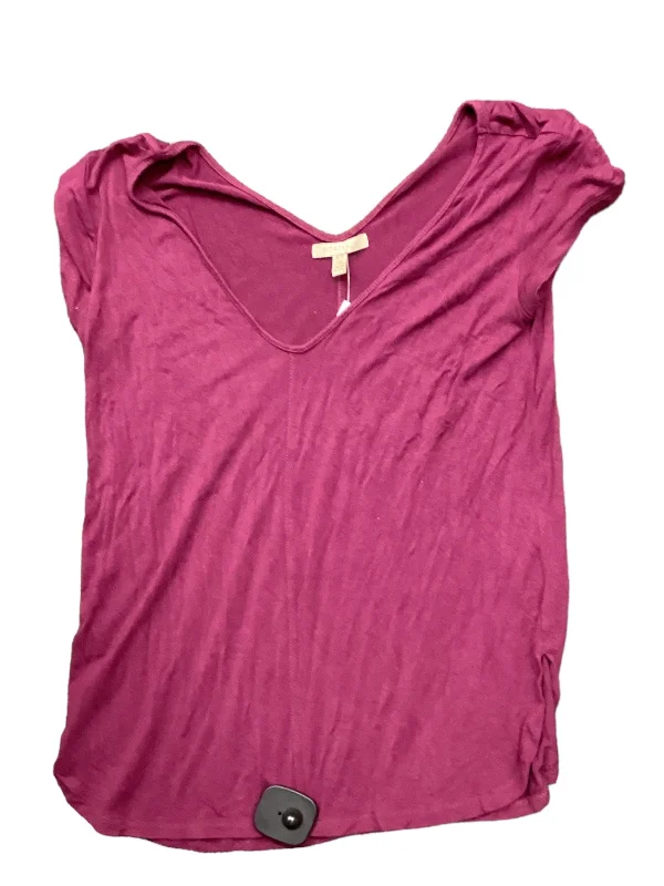 Purple Top Short Sleeve Bordeaux, Size Xs