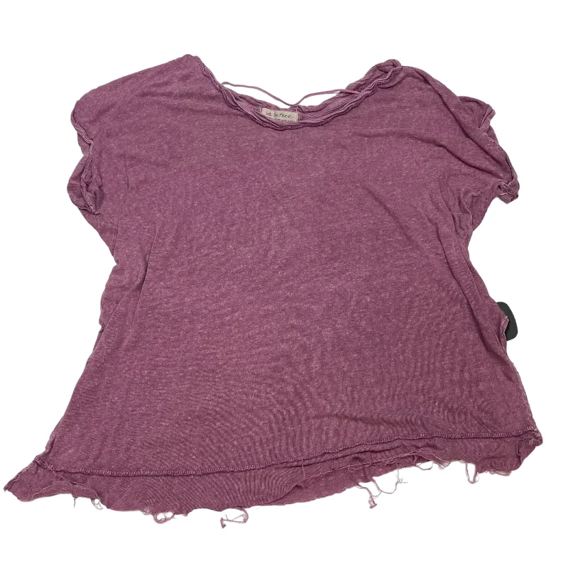 Purple Top Short Sleeve We The Free, Size Xs