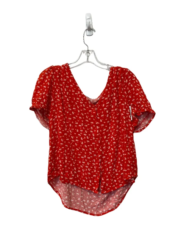 Red Top Short Sleeve Elodie, Size Xl