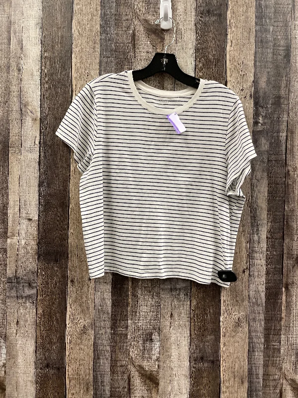 Striped Pattern Top Short Sleeve Basic Old Navy, Size Xl