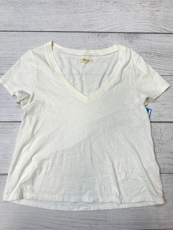 White Top Short Sleeve Basic Madewell, Size S