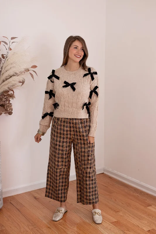 Sweet Treat Black Plaid Pants