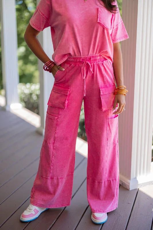 Sunshine Soul Washed Pink Pants